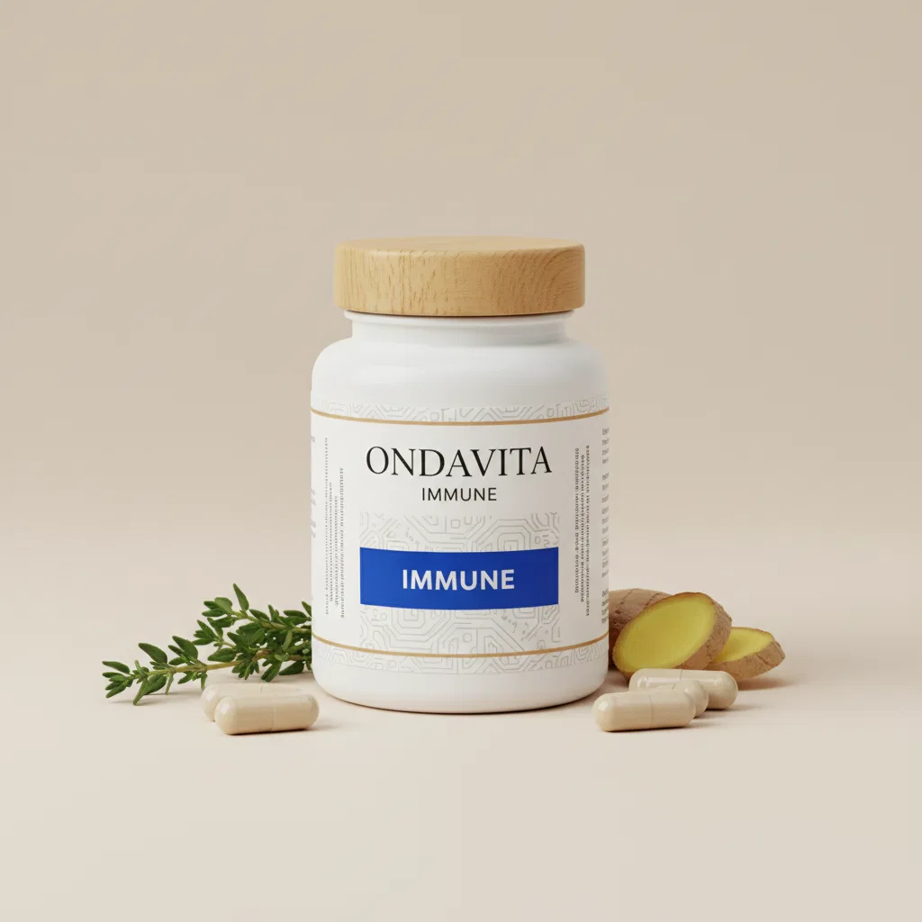 OndaVita Immune glazen pot met houten deksel, 90 capsules voedingssupplement